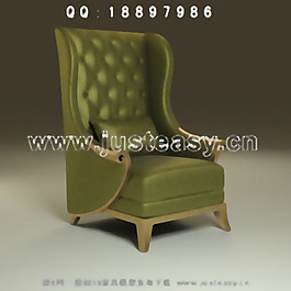 綠色的高背椅子，沙發(fā)椅，沙發(fā)面料，單，