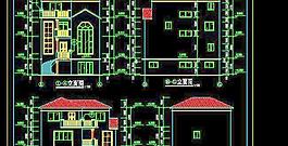 四層坡屋頂私人豪華別墅建筑施工圖（附帶結(jié)構(gòu)圖）&nbsp;10x13