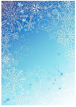 雪花藍圣誕背景
