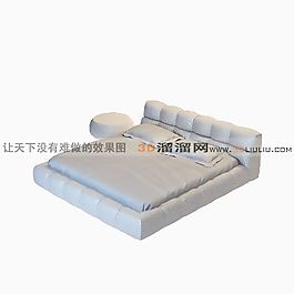 3D雙人床模型