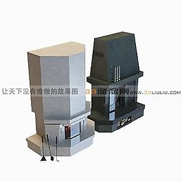 3D壁爐模型