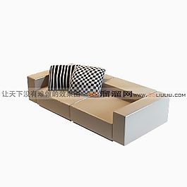 3D雙人沙發(fā)模型