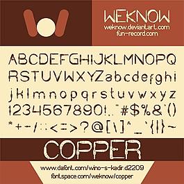 銅的字體