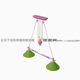 3D餐廳吊燈模型