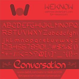 談話的字體