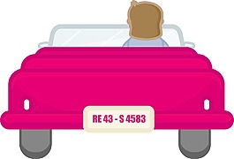 卡通矢量乘汽車旅行