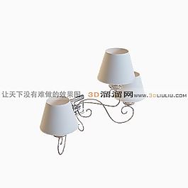 3D歐式壁燈模型