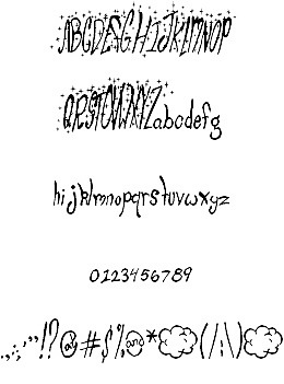 俱樂部的蓬松的字體