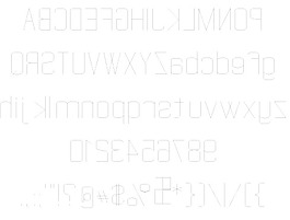 數(shù)控向量鏡像字體