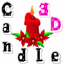 candle3d字體