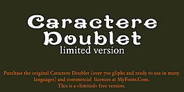 caracteredoublet字體