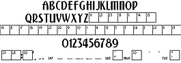 日历字体