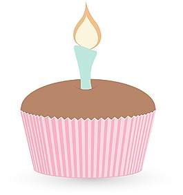 紙杯蛋糕-圣誕節(jié)矢量插畫