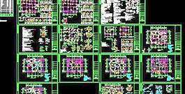 三層別墅建筑結構施工圖帶地下室&nbsp;22x17