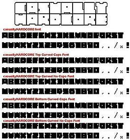 casuallyhardcore字體