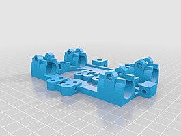 雙細長lm8uu持有人瓦特/雙前附件和GT2帶和敞篷Bowden鋼筋Prusa X馬車。
