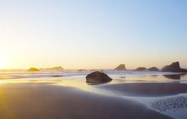 海洋的日落美景