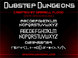 Dubstep地牢的字體