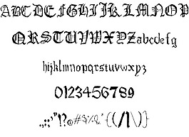 得出老英文字体