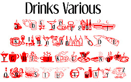 饮料各种字体