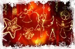 發(fā)光的圣誕掛飾PSD分層