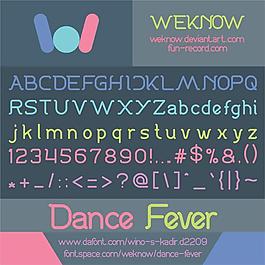 舞蹈熱字體