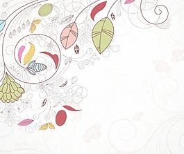 復(fù)古花卉背景矢量插畫(huà)