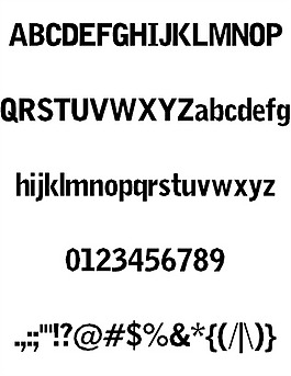 犯罪黑字體