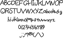 涂鸦字体