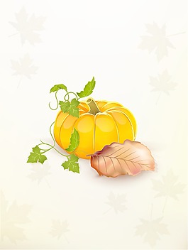 樹葉矢量南瓜
