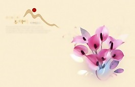 花朵背景PSD分層3
