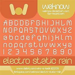 電靜雨的字體