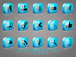 3D Web 2 0郵件圖標集可用于網站
