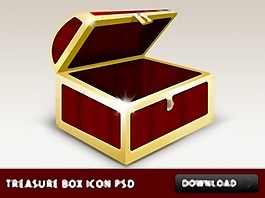 寶箱圖標psd