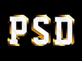 閃亮的金屬文字效果PSD