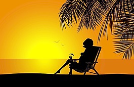 夏季背景矢量插畫
