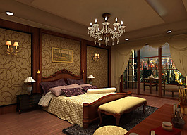 豪華古典臥室