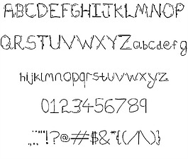 分叉的字體