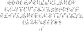 花草图的字体
