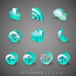 3D Web郵件圖標集