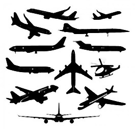 飛機的輪廓