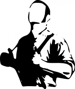 男人穿著衣架夾藝術