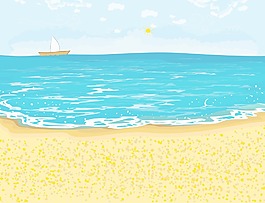 夏季背景矢量插畫