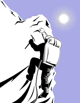 登山者攀登的復(fù)古