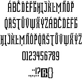 外國金屬片的字體