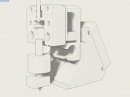 直接驅動3mm grrf hotend Bowden擠出機赫胥黎（可拆卸風扇；-）