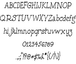 手工制作的打字機(jī)字體