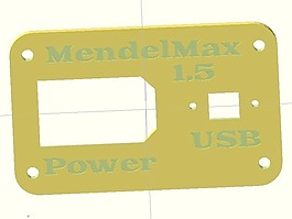 mendelmax功率（IEC，保險絲，開關）和USB面板