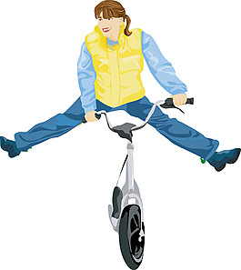 玩單車的女孩