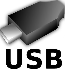 三維的USB輸入輸出插頭剪貼畫